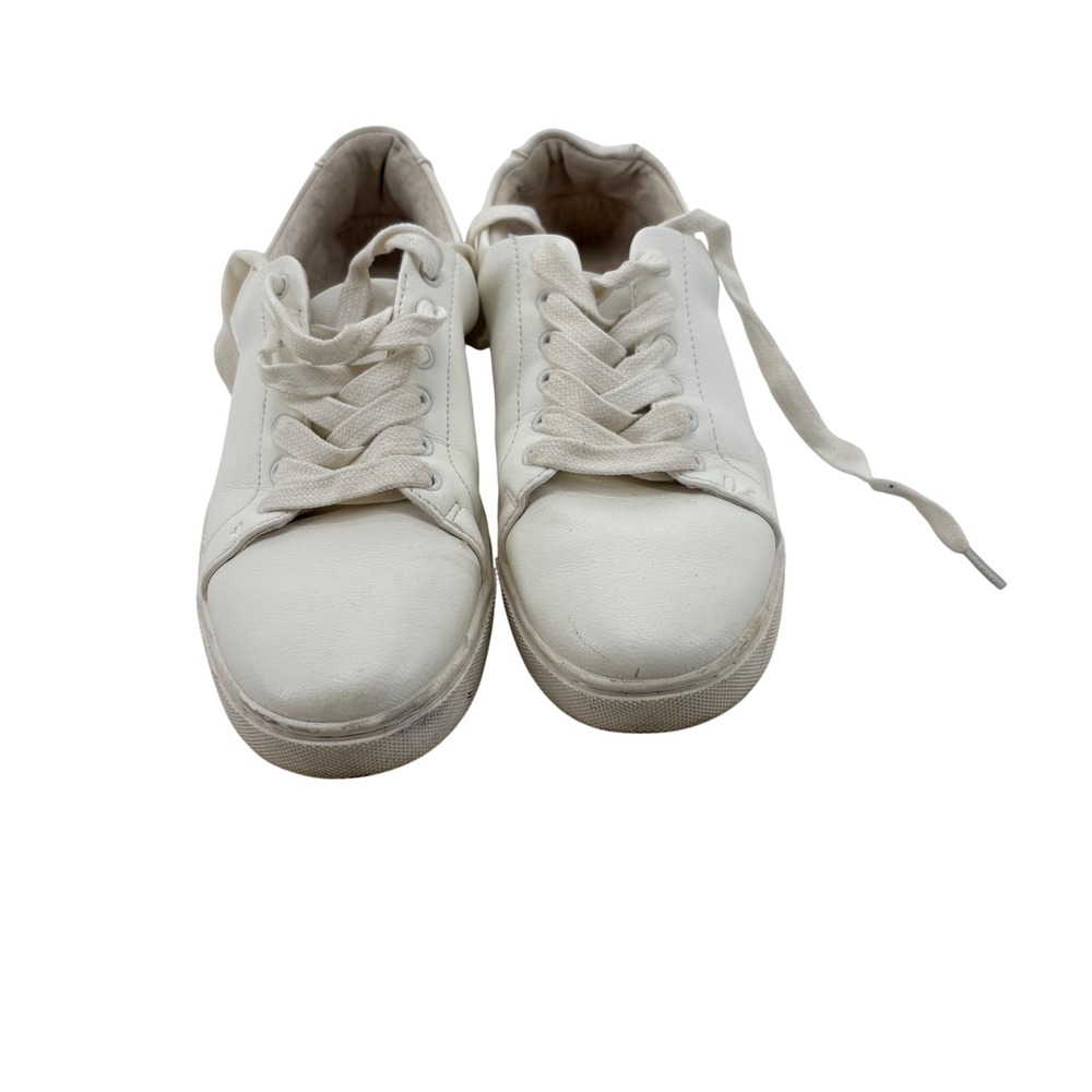 Joie Harvard White Leather Lace Up Sneakers Women's Size 7.5 M